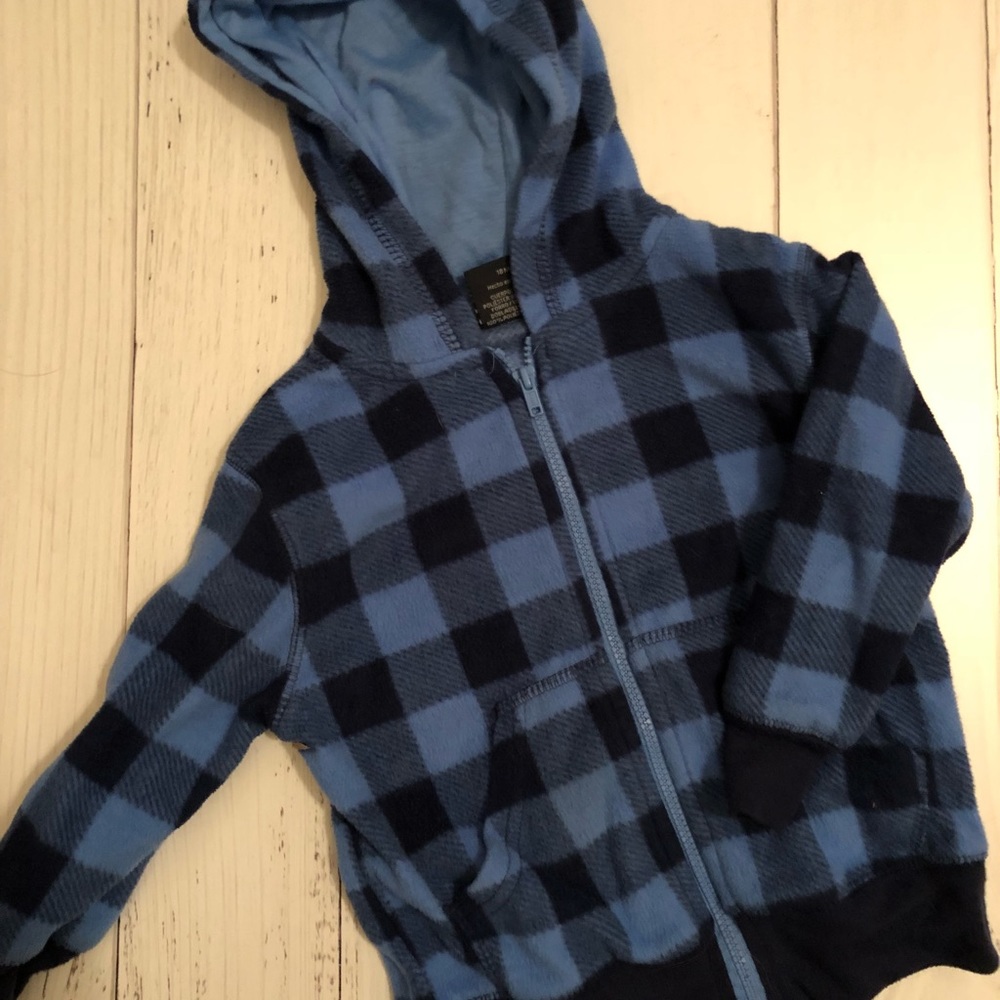 BOYS 18MO FADED GLORY ZIP UP HOODIE